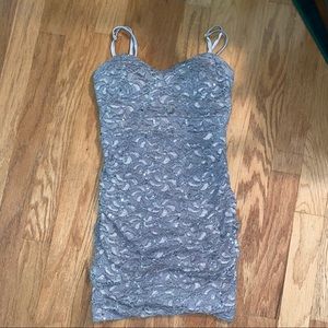 Silver Sequin Cocktail Dress